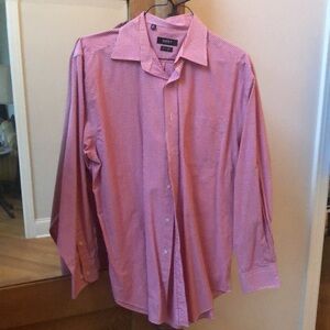 LS Men’s 16 1/2 Red and white checkered shirt, Button up, great condition